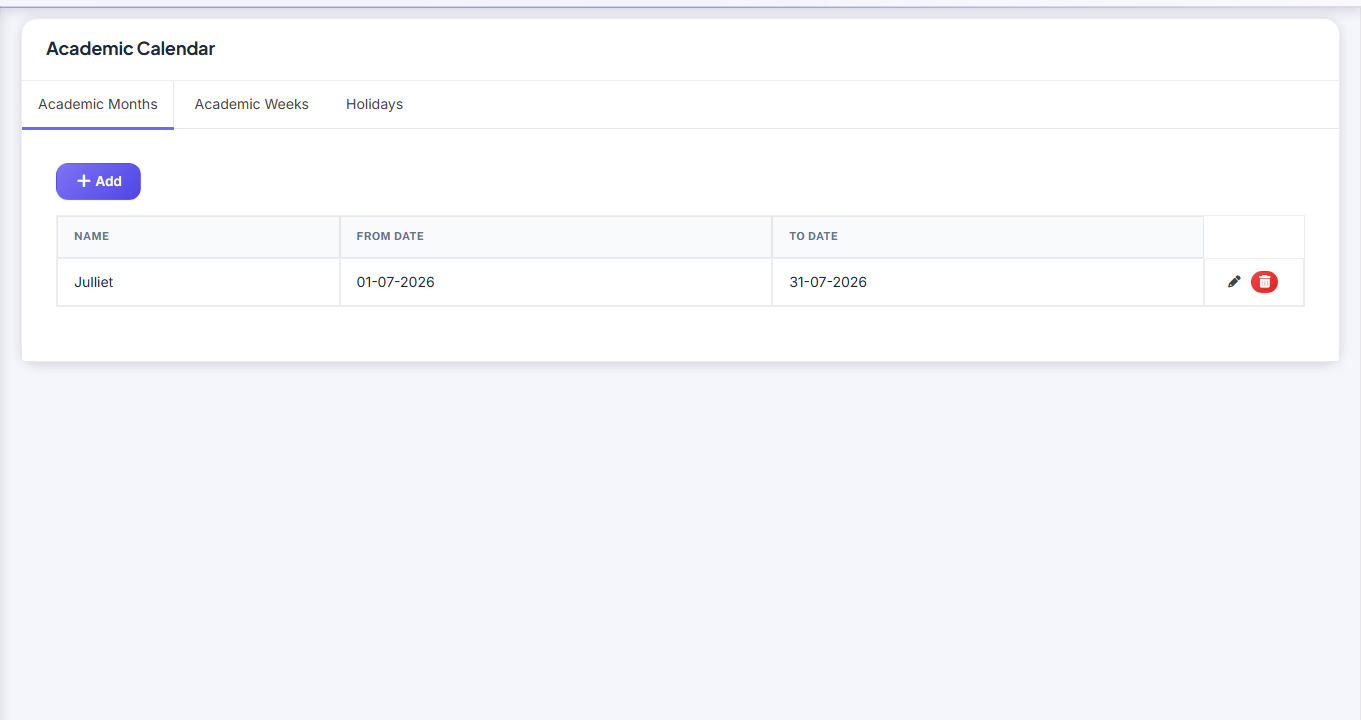 Daara — Academic Calendar screenshot