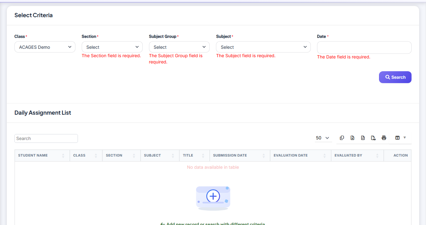 Devoirs — Daily Assignment screenshot
