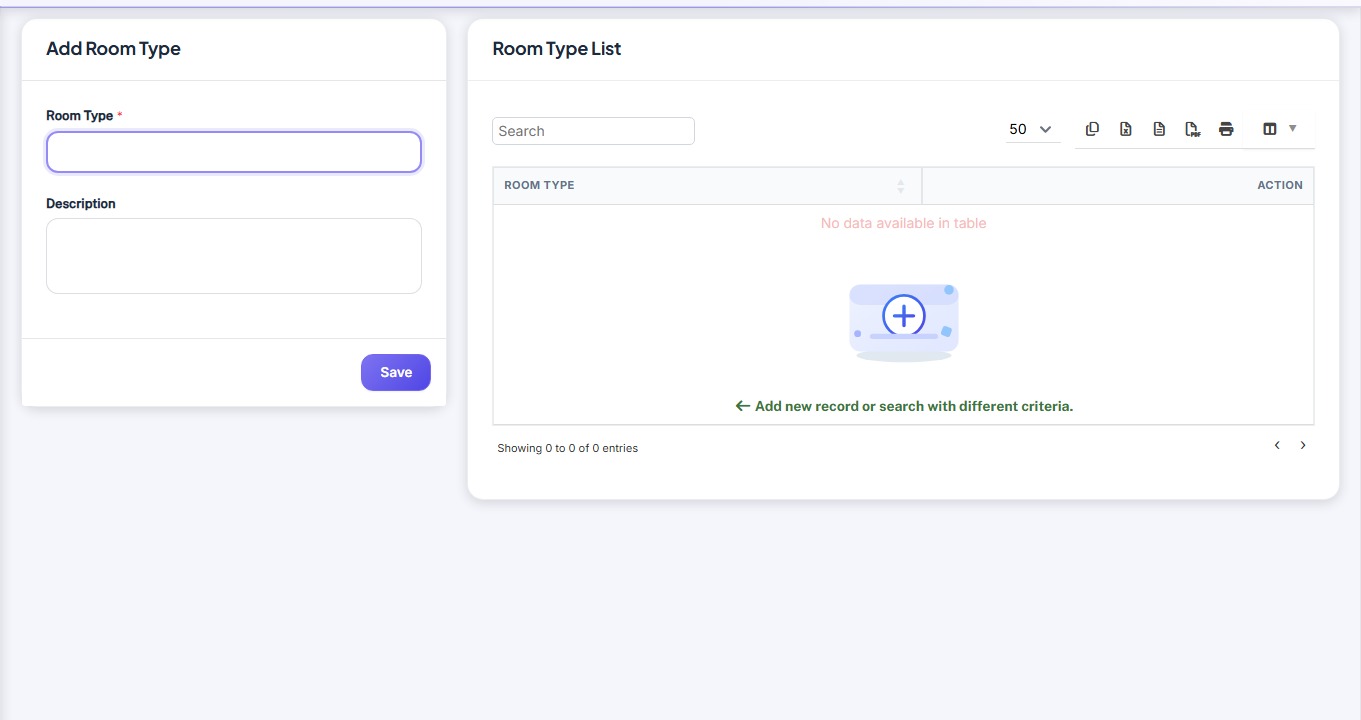 Internat — Room Type screenshot