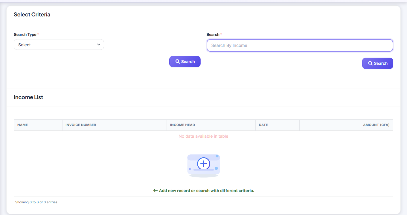 Revenus — Search Income screenshot