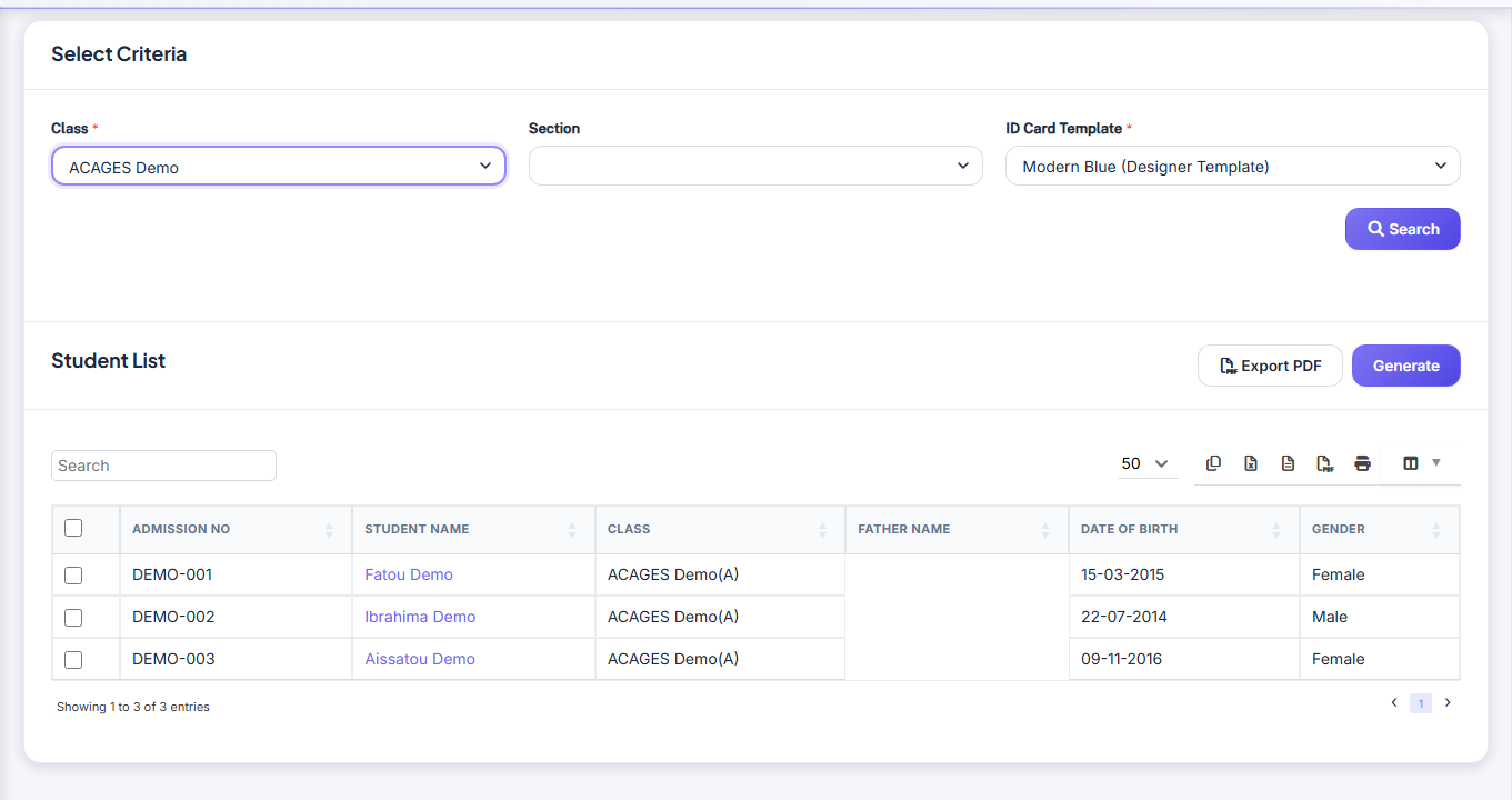 Impression — Generate ID Cards screenshot