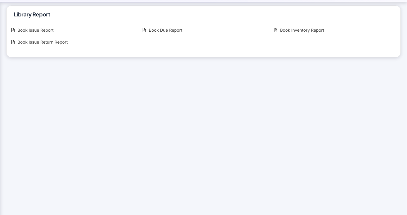 Rapports — Library Report screenshot