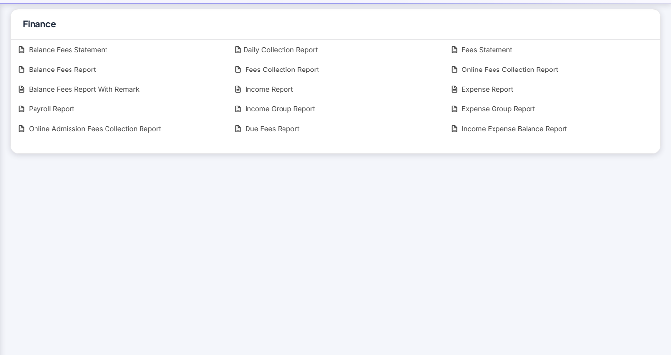 Rapports — Finance Reports screenshot